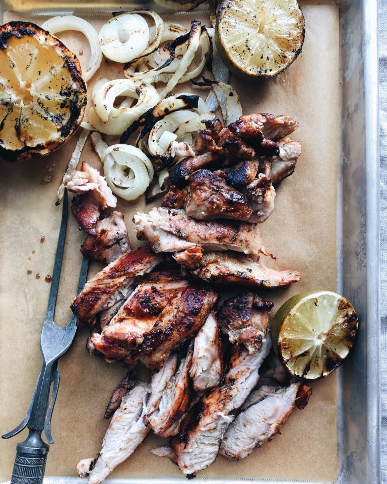 Grilled Lemons & Perfect Chicken thighs.