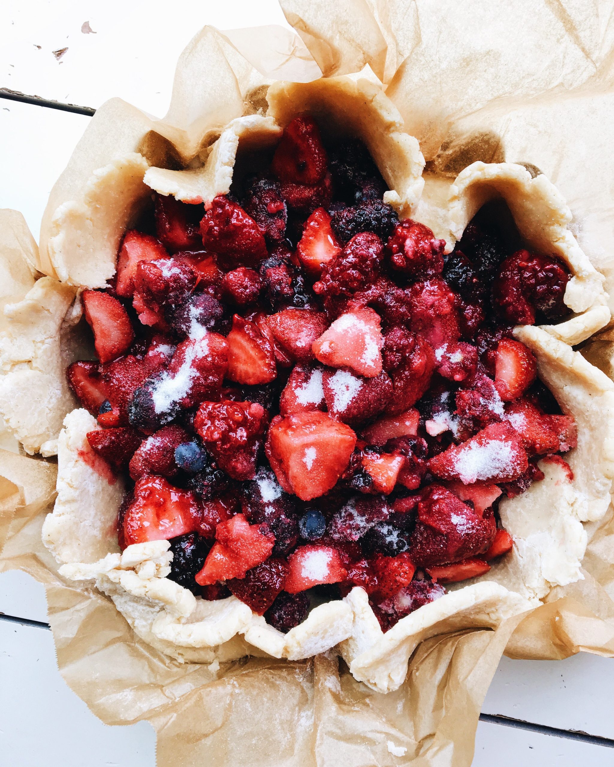 Summer Berry Crostata with Vanilla Bean pie crust