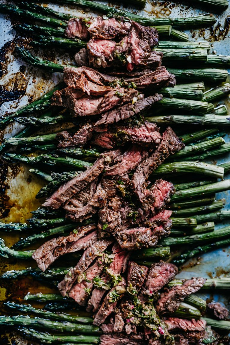 Flap Steak + Asparagus + Salsa Verde