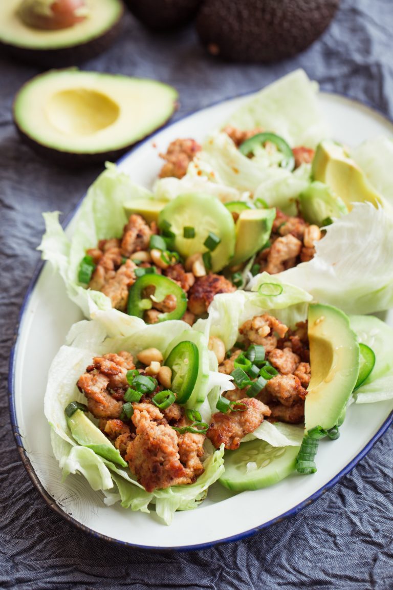 Thai-Inspired Chicken Lettuce Cups, or Chicken “Larb”