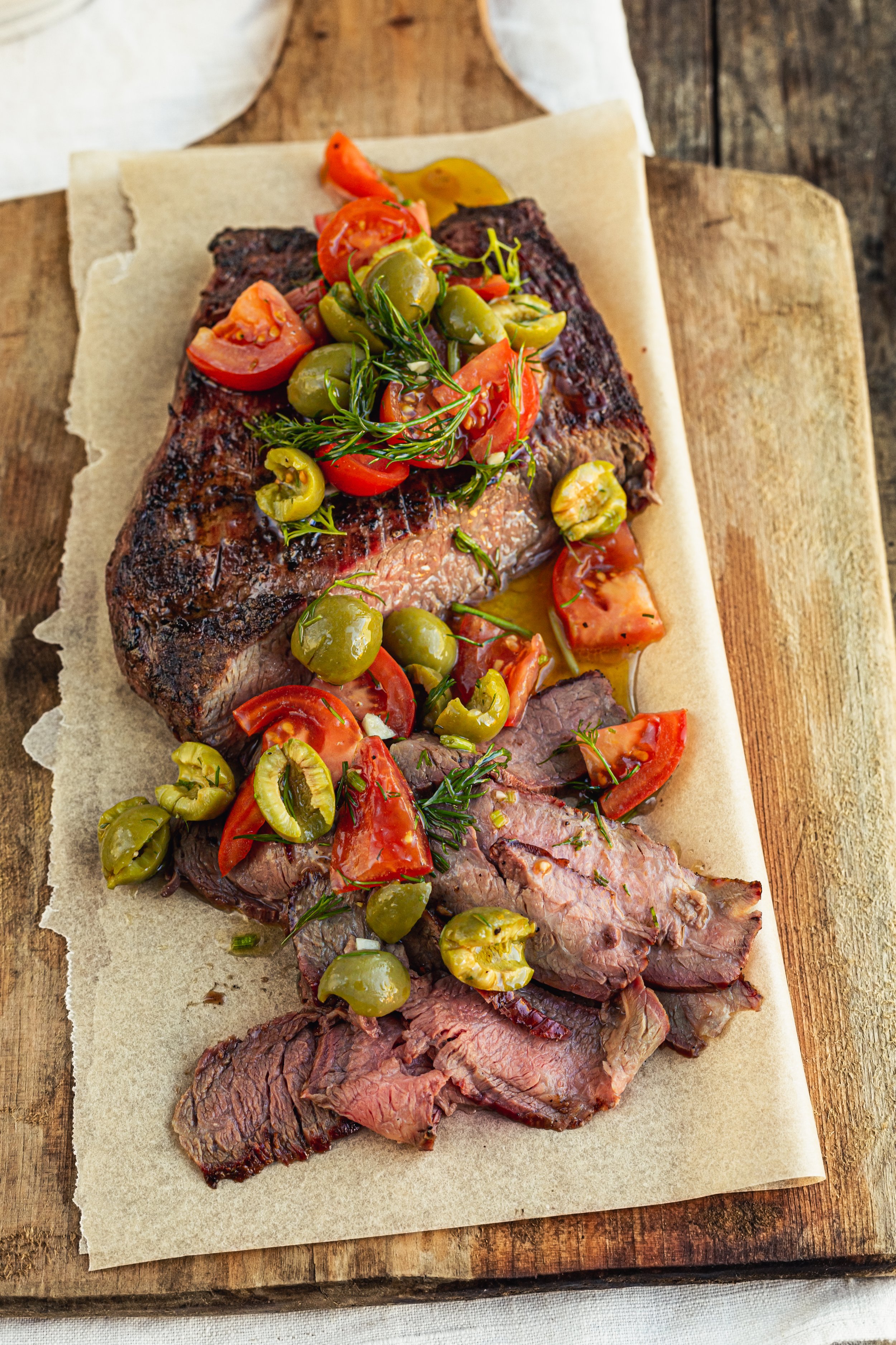 Flank Steak with Mediterranean Olive & Tomato Salad-1.jpg