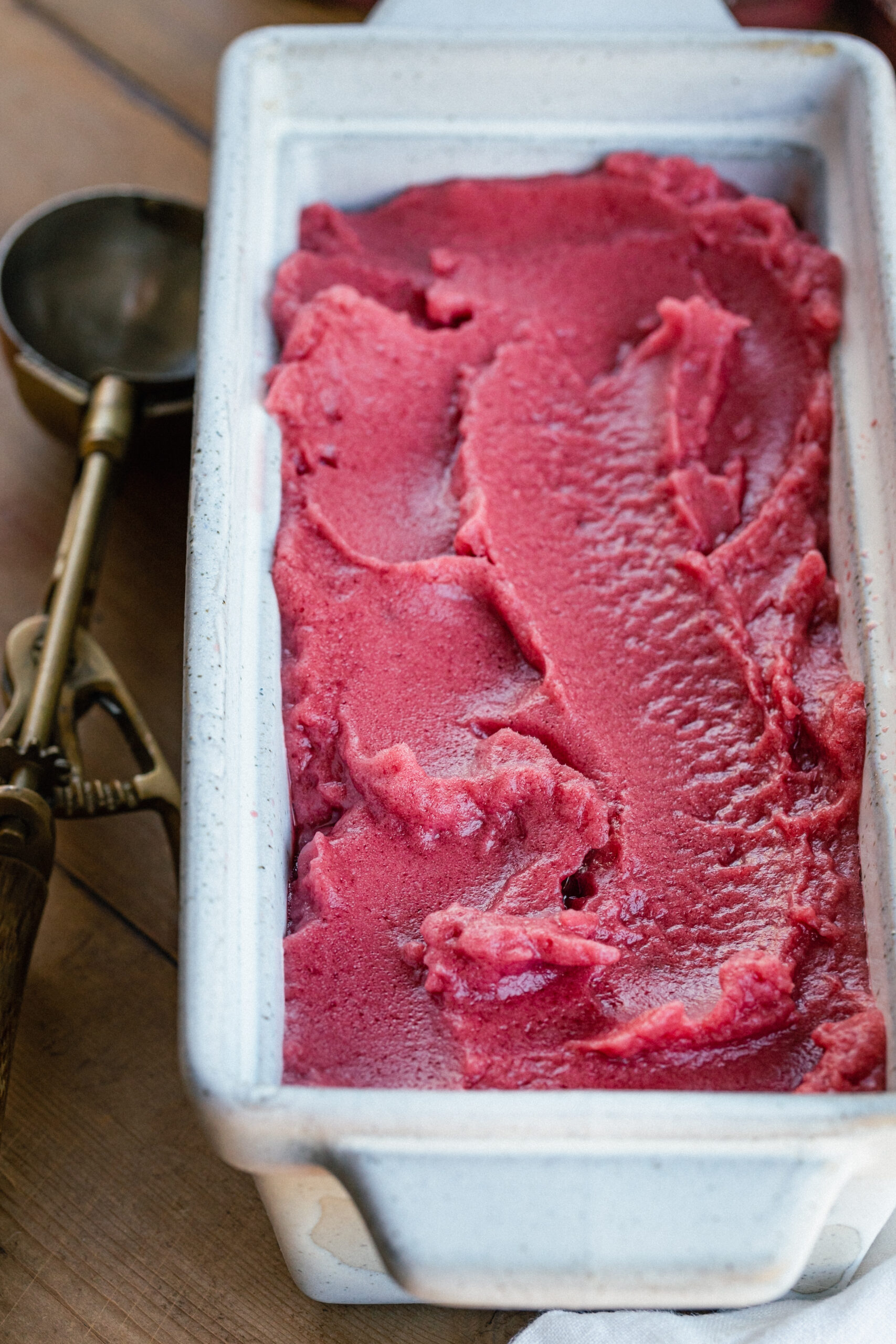 Pomegranate Squeezed Juice & Sweet Basil Sorbet - Rustic Joyful Food