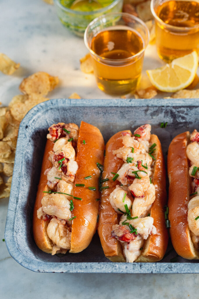 Brown Butter Lobster Rolls with Extra Chive Butter