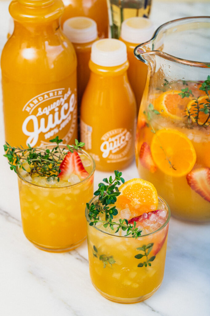 Mandarin & Strawberry Prosecco Sangria for Mother's Day
