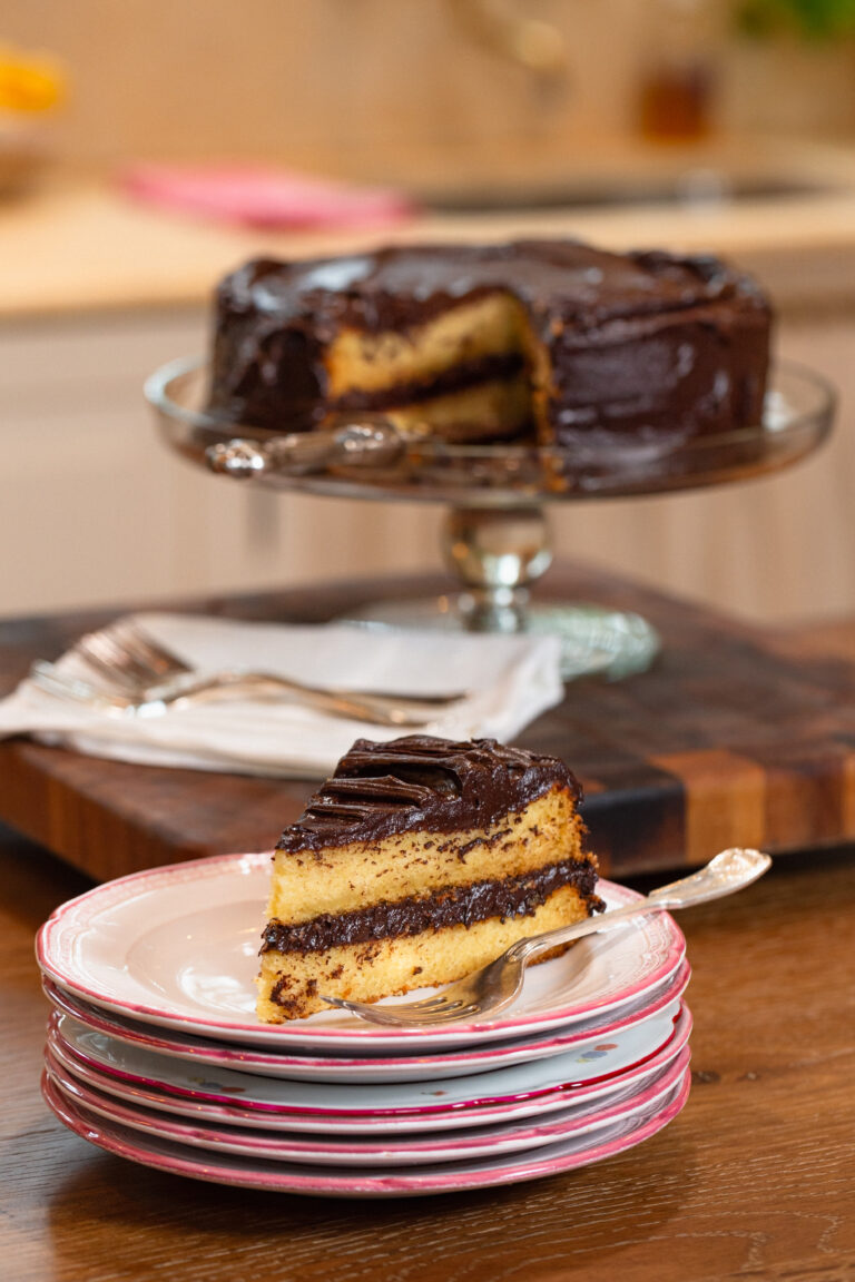 The Softest Yellow Cake with Granny Thora's Fudge Frosting